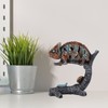 Chameleon Statue Sculpture Resin Chameleon Wild Animal Figurine Ornament for