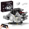 BRICXOR V8 Engine Model Kit That Works, APP Controlled Engines