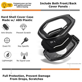 iJDMTOY Exact Fit Gloss Metallic Blue Smart Remote Key Fob Shell Compatible with Fiat 500 500L 500X Abarth 3-Button Folding Blade Key