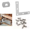 20 Pcs Stainless Steel L Shape Corner Brackets with Screws