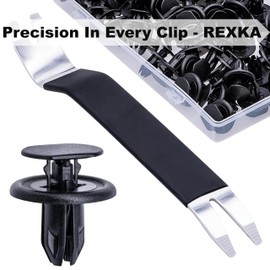 Rexka 51pcs Bumper Cover Fender Liner Splash Shield Push Type Retainer Clip BGV4-56-145 for Mazda 2, Mazda 3, Mazda 6, CX-3, CX-30, CX-5, CX-9, MX-5 Miata BGV456145 -Auto Body Clips Remover