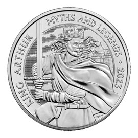 CrawleyCoins 2023 Legend of King Arthur UK £5 Brilliant Uncirculated Coin in Mint Sealed Pack