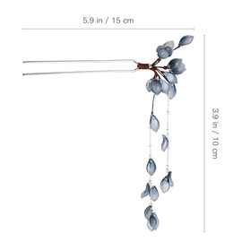 TEHAUX Horquillas De Pelo Con Flor, Estilo Antiguo, Con Borla, Accesorio Para Peinados, Ideal Para Hanfu, Regalo Para Mujeres Y Niñas, Para Fiestas Y Celebraciones