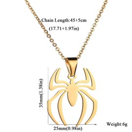 Houpotao Unleash Your Inner Spider with Our Exquisite Necklace - Perfect for Daily Wear, Theme Parties, and as a Gift!(Gold)