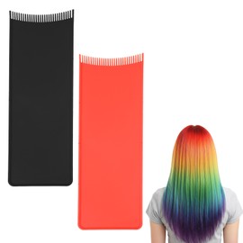 Elegaperma 2pcs Foil Board, Balayage Board with Teeth, Highlighting Board, Foiling Board for Hairstylist Salon Hair Dye Tools (Black & Red)