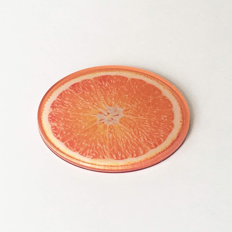 Acrylic Citrus Fruit Coaster Kitchen Office Fruit Juicy Fruit Fashionable