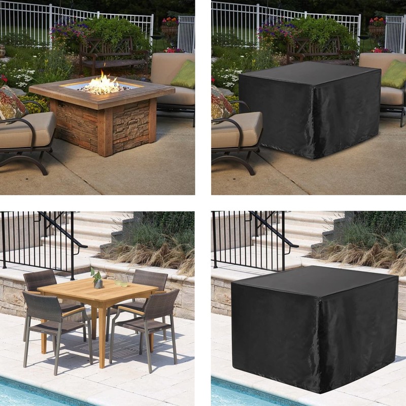 WOMACO Heavy Duty Square Patio Fire Pit/Table Cover, Waterproof Outdoor