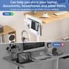 LUKETURE Desk Side Storage, No Drill Under Desk Laptop Mount,