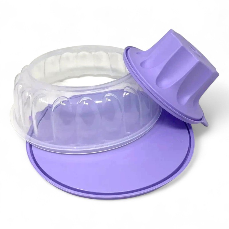 Tupperware Jel Ring Mold 6 cups in Lilac purple
