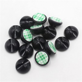 10 Pieces Black Self-Adhesive Cable Management Clip Organizer Cord Sticky Silicone Cable Holder Clips, Cable Straps Cord Management