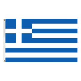 GSYLPFT Greece Flags for Outside 3x5 Greek Flag Outdoor Vivid Color Fade Resistant Double Stitched Greece flag with Brass Grommets