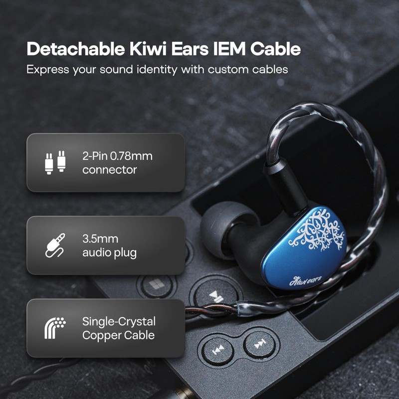 Kiwi Ears Cadenza II 10mm Titanium DD In Ear Monitor