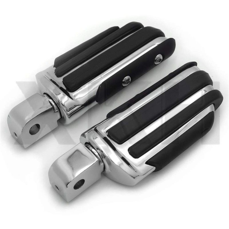 SMT- Chrome Rubber Pilot footpeg footrest Compatible With Yamaha '08-'17