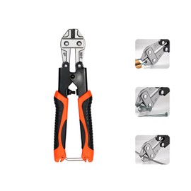 Metal Pipe Cutter Chrome Vanadium Steel Sharp Cutting Bicycle Chain Cutter Multi-purpose DIY Non-slip Handle with Lock Function Nipper Tool Wire Cutter Bicycle Bolt Clamp Wire Cutter Cable Cutting