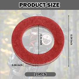 20PCS Oil Drain Plug Gasket,Crush Washer Oil Drain Plug Replacement OEM#604-45342-00-00,90430-08801-00 Compatible with Yamaha Waverunner,Lower Unit Oils Drains Plugs Washer