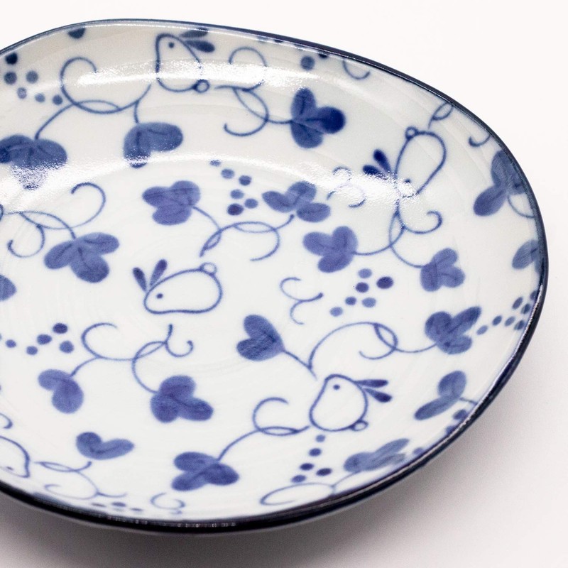Ichikyu Mino Ware Small Plate, Diameter Approx. 4.7 inches (12