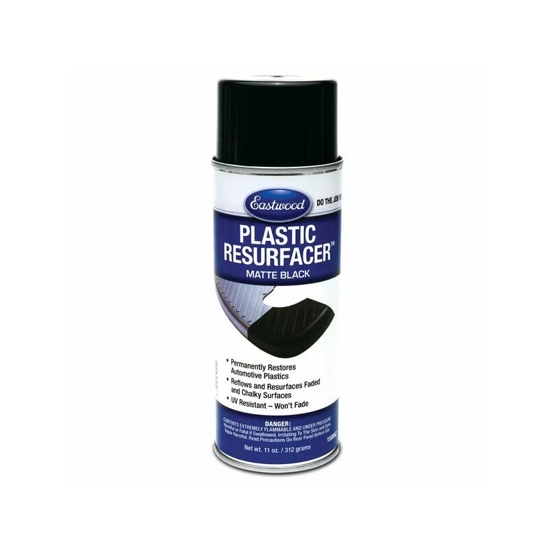 Eastwood Plastic Resurfacer Matte Black Aerosol Clear Coat 11oz.