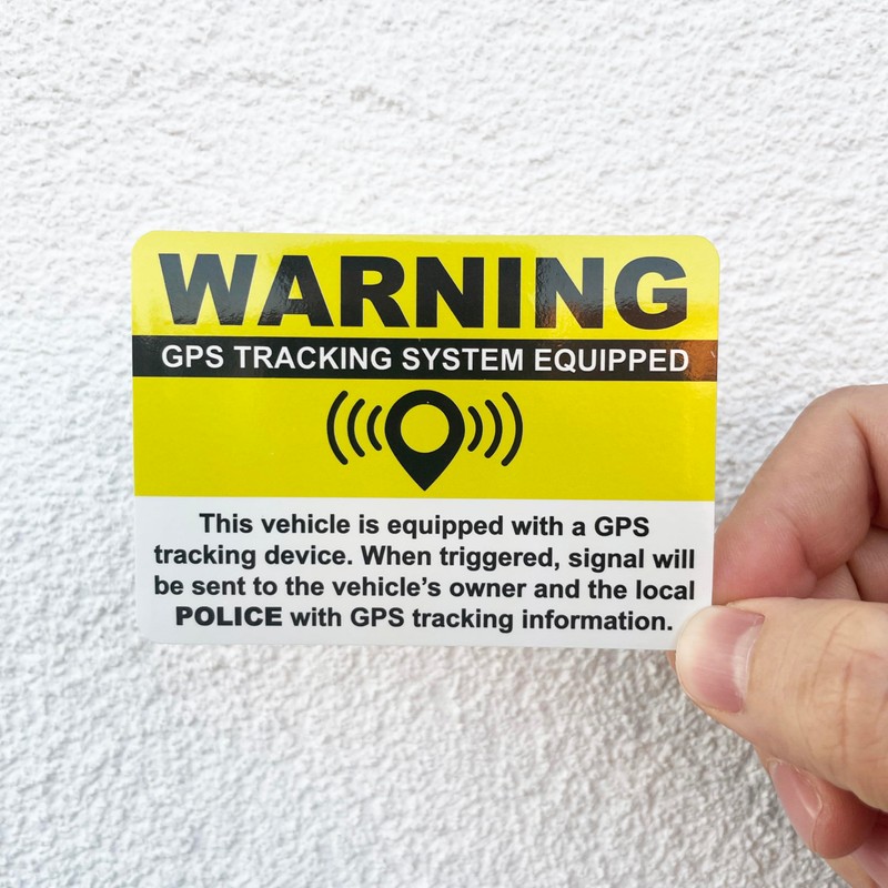 GPS Tracking Sticker Anti-Theft Car Vehicle Warning 6 Pack 2.5"x3.5"