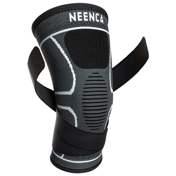 NEENCA Knee Braces for Knee Pain- 2 Pack Knee Sleeves for Pain Relief Set, Knee Compression Sleeves with Adjustable Straps for Best Fit, for Sports, Runner, Meniscus Tear, ACL, Arthritis, Joint Pain..