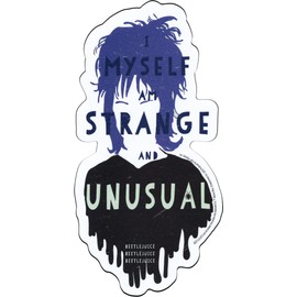 Beetlejuice - Lydia Silhouette "I Myself Am Strange and Unusual" - Die Cut Sticker/Decal