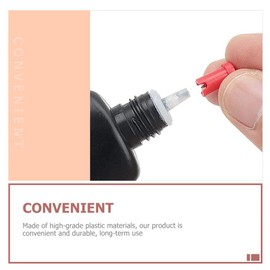 Beavorty 100Pcs eyelash glue needle eyelash glue bottle lash glue container Needles for glue Bottle eyelashes with glue eyelash extension tools Glue Bottle Pin plastic Universal bottle cap