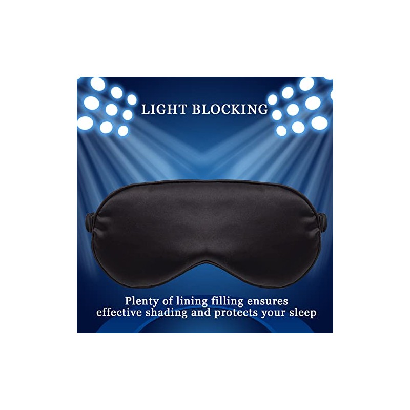 LERSVICVIL Pack de 4 máscaras de seda para ojos de