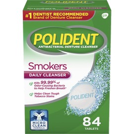 Polident Smokers Denture Cleanser Tablets - 84 Count
