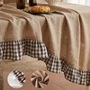Mindsoft 60 x 120 Inch Rectangle Farmhouse Ruffle Tablecloth Rustic