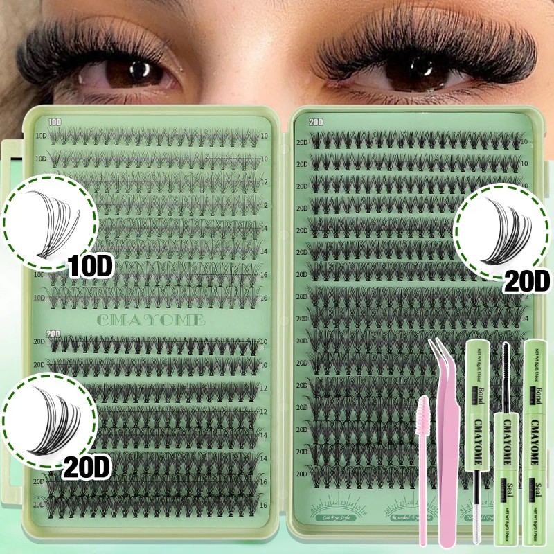 Kit Cmayome, 640 Unidades, 10d-50d, De Aspecto Natural Y Lig