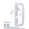 Mila Inline Patio Door Handle Pair 109mm Screw Fix White