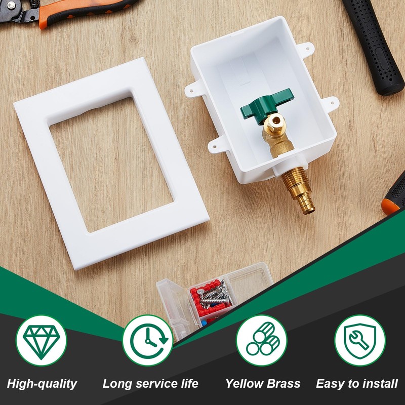 Hicarer 2 Set Ice Maker Outlet Box Pre Assembled Ice