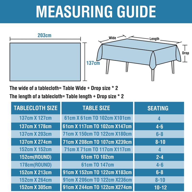 H.VERSAILTEX Linen Textured Tablecloth Wrinkle Free, Spill-Proof Waterproof Table Cover