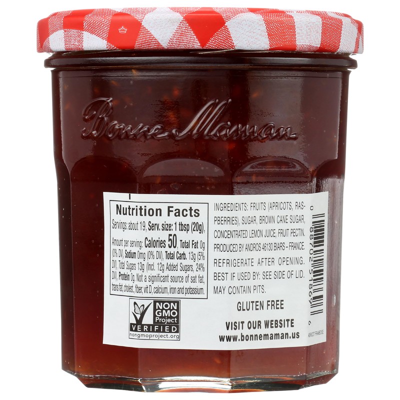 Bonne Maman Apricot Raspberry Preserves, 13 oz