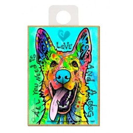 All you need is love and A dog German Shepherd Pop Art Fridge Magnet 2.5x3.5 A52