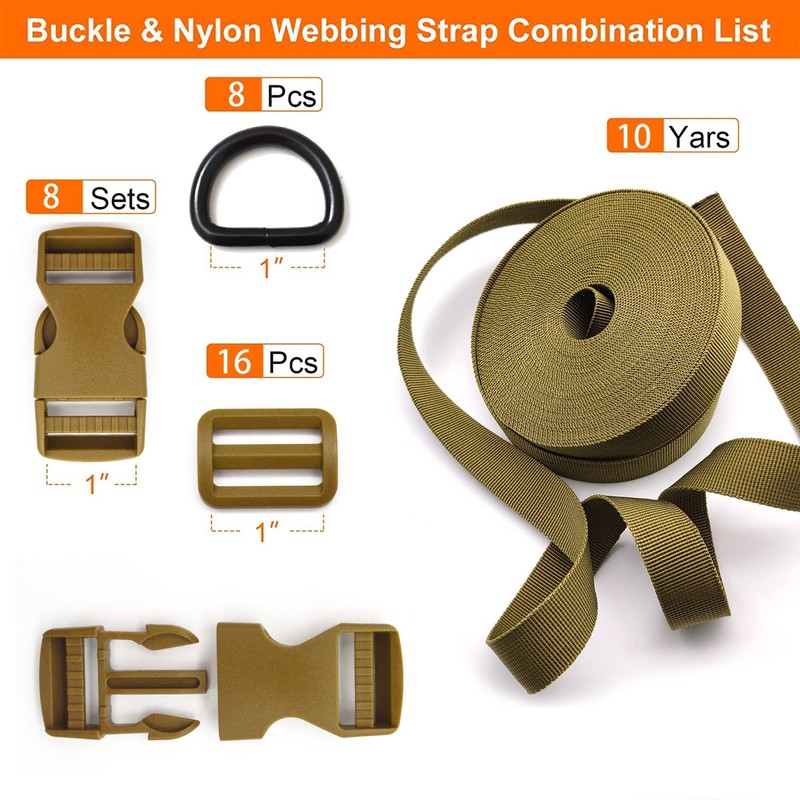 aYrap Quick Release Buckle 1 Inch: 8 1 Inch D