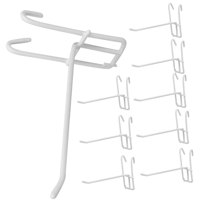 Tofficu 4sets Practical Iron Hooks for Household Grid Wall Display