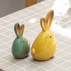 Ceramic Rabbit Figurines Easter Long Ear Bunny Ornament Desktop Animal