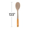 Beille 1pc Beech Wood and Silicone Cooking Spoon Kitchen Utensils
