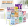 AIEVE Drink Packet Organizer, 2-Tier Water Flavor Packet Holder for