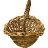 Murataya Sangyo Willow Basket Small with Leather 5213 Width 7.9