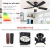 Mpayel Ceiling Fans with Lights- 46" Low Profile Indoor Ceiling