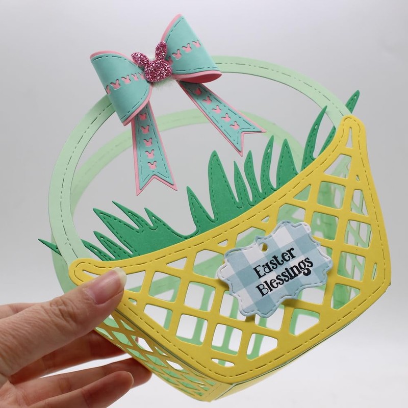 KSCRAFT Basket Jelly Tote Metal Cutting Dies Stencils for DIY