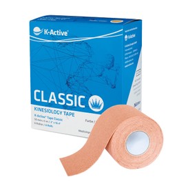 K Active Kinesiology Tape classic beige, Water Resistant and Hypo-Allergenic, 50 mm x 5 m, , ,