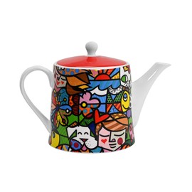 Britto Romero Bone China Coffee & Tea Pot, 28.7 oz, Nature in Harmony