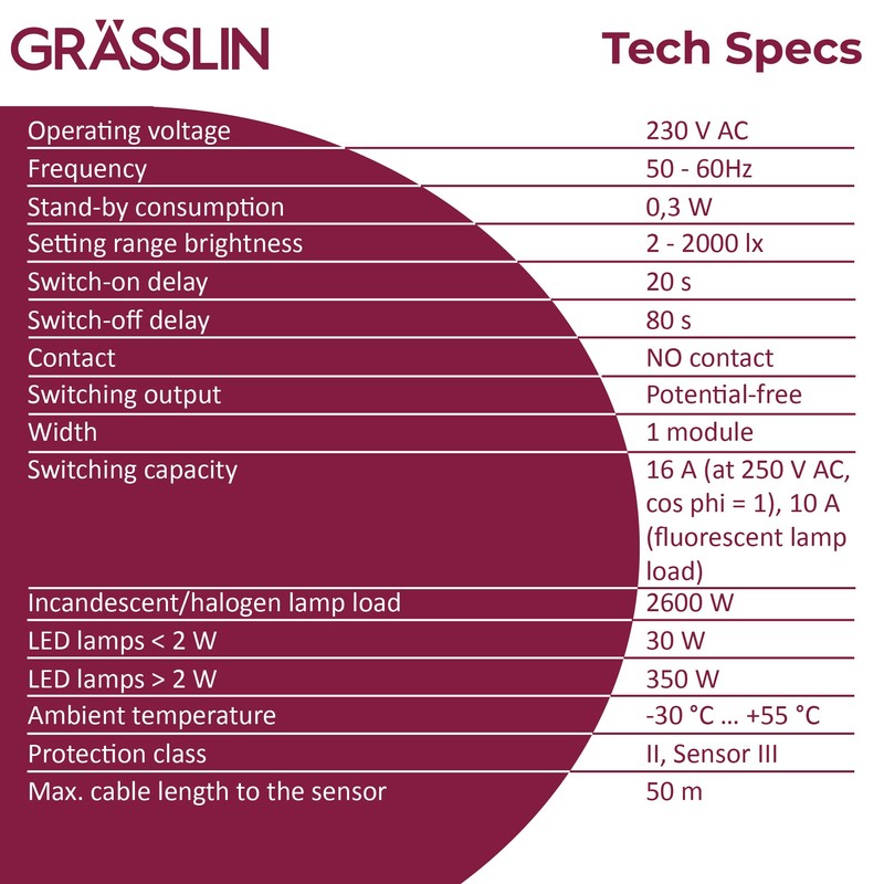 GRÄSSLIN 18.18.0013.1 Turnus 501 A - Analogue Twilight Switch with