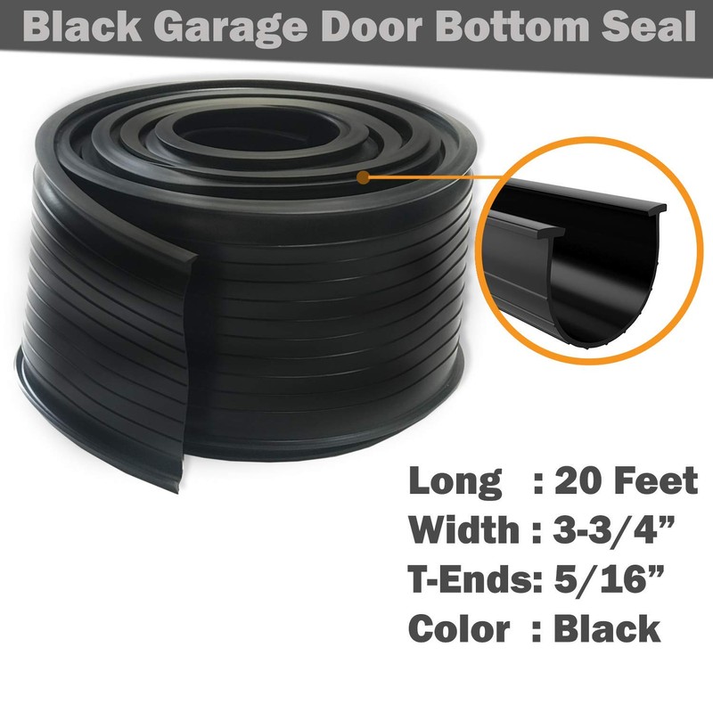 Garage Door Bottom Weather Seal T-Ends 20 feet Long and
