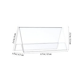 Luxshiny 6pcs Acrylic Name Plates for Desks Clear Tent Cards Holder Name Plate Holder for Office Business Classroom Conference Meeting Room Wedding
