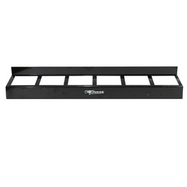 Pit Posse 304BK Six Quart Oil Can Rack Holder 32" Caddy Wall Hanger Aluminum Shelf - Made in USA - Holds 6 Quarts of Motor Engine Oil - Enclosed Race Trailer Shop Garage Storage Organizer (Black)