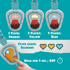 Kidrox® Kids Headphones Wired LED Lights with Microphone, Durable and Flexible, Volume Limited 85/94db Kid Safe Dinosaur Headphones for Kids, Perfect for School or Travel. USB C Wired