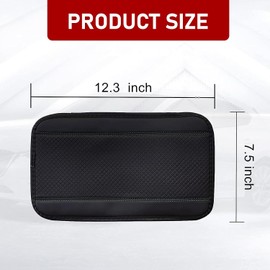 Alfombrilla de Caja de Almacenamiento para Reposabrazos de Coche, Almohadilla de Cojín de Consola Central de Coche, Protector Universal de Cuero Impermeable para Caja de Asiento de Reposabrazos
